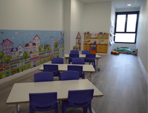 Aula multiusos de la Escuela Infantil Projardin Valdebebas implantada por Afandecor. 